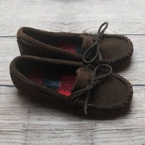 Girl's Minnetonka Suede Moccasins